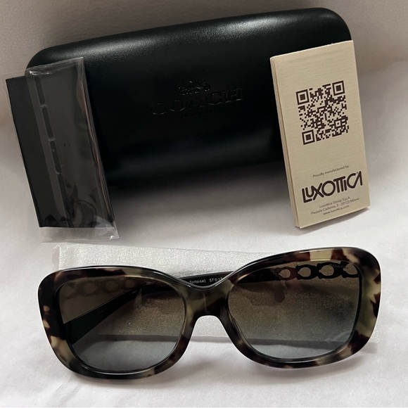 Coach Green Tortoise Sunglasses - NWT - Picture 2 of 3